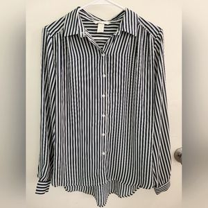H&M striped button down top.